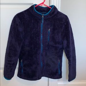 Navy blue fleece jacket